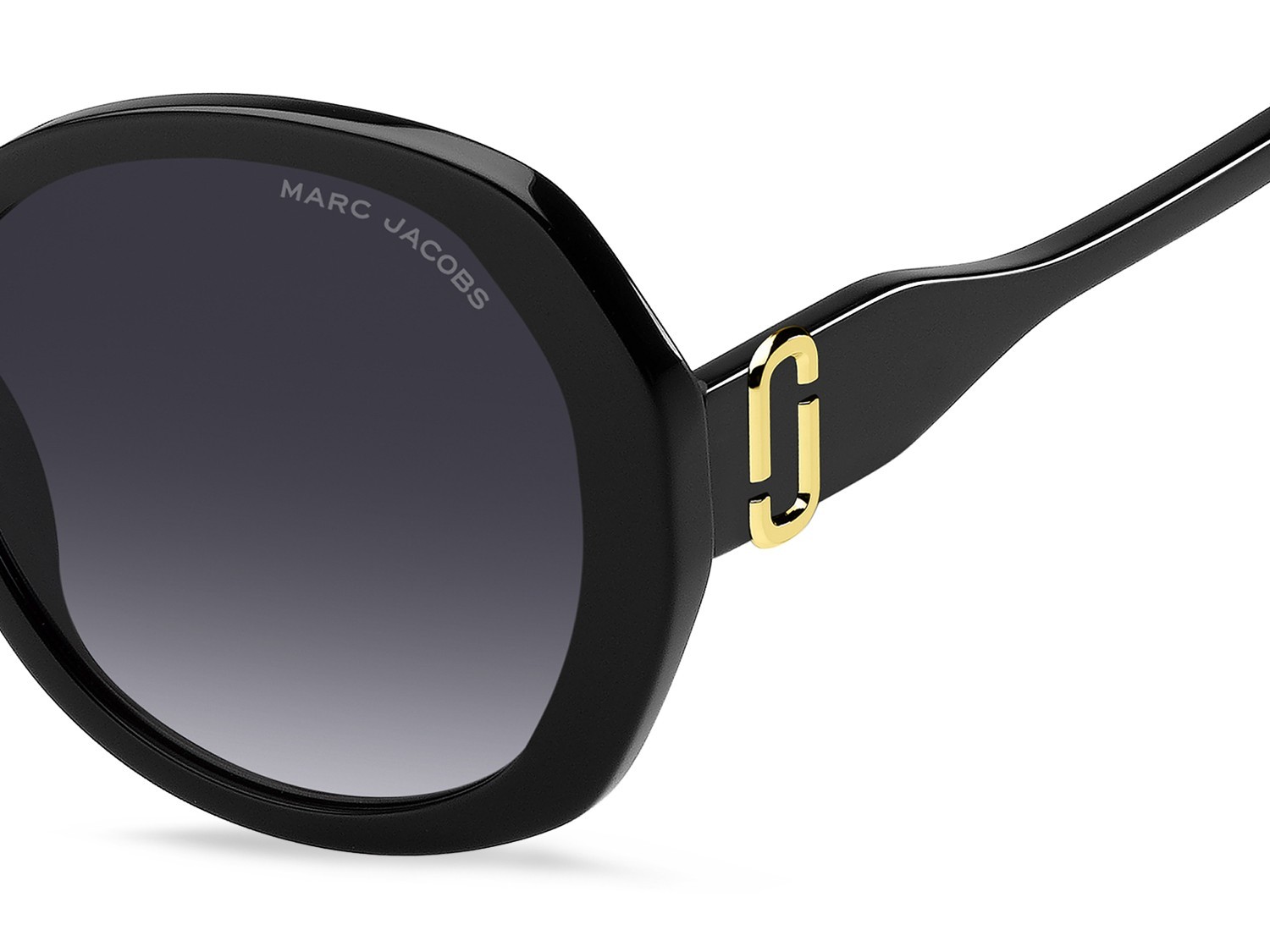 Occhiali da sole Marc Jacobs 763/S 207613 807 9O colore black forma ovale lenti dark grey shaded