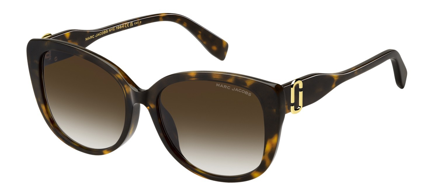 Sonnenbrillen Marc Jacobs 791/F 207615 086 HA farbe havana form cat-eye gläser brown shaded