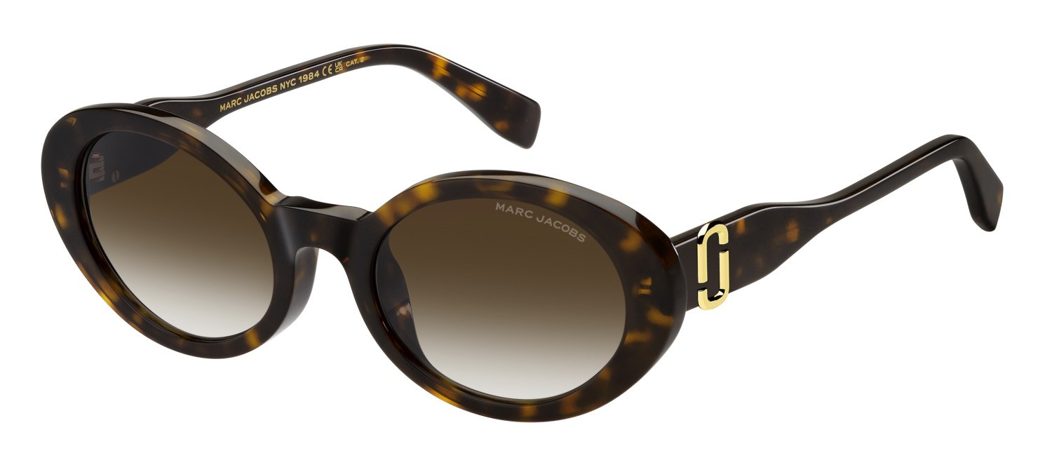 Sonnenbrillen Marc Jacobs 792/F 207616 086 HA farbe havana form oval gläser brown shaded