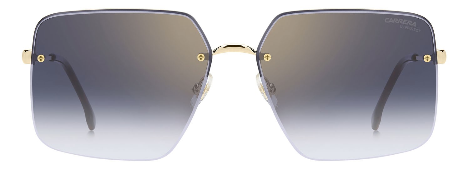 Sonnenbrillen Carrera 3044/S 207623 (DM2 1V) farbe light gold brown havana form rechteckig gläser blue shaded gold mirror