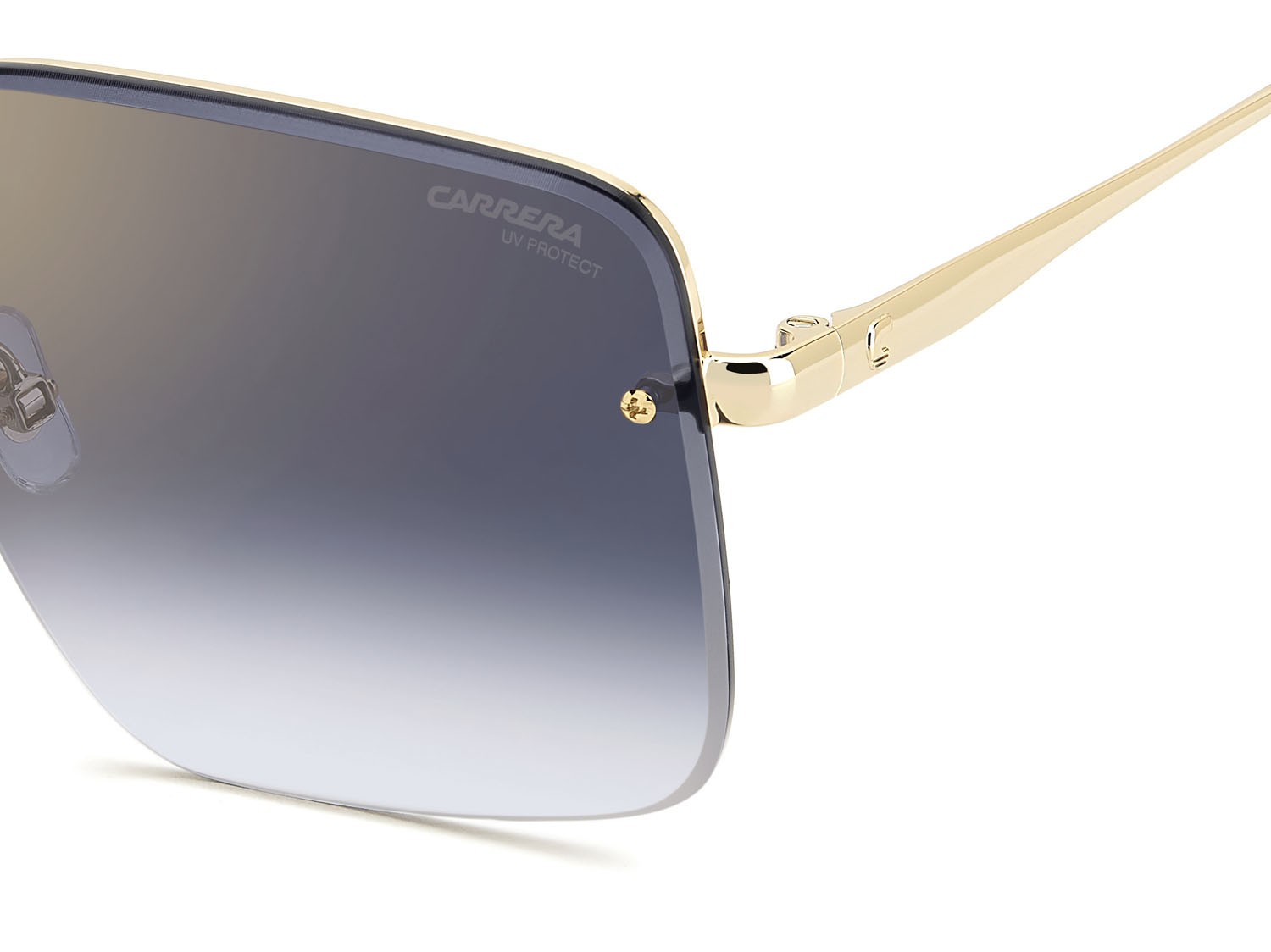 Sonnenbrillen Carrera 3044/S 207623 (DM2 1V) farbe light gold brown havana form rechteckig gläser blue shaded gold mirror