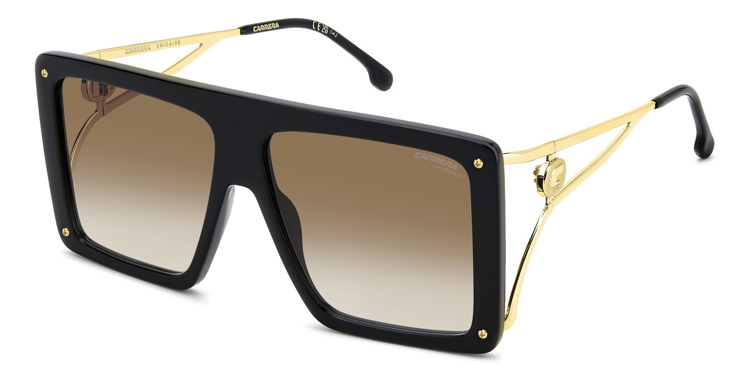 Occhiali da sole Carrera Ca Unica/SE 207624 (807 86) colore black forma rettangolare lenti black brown green antireflex