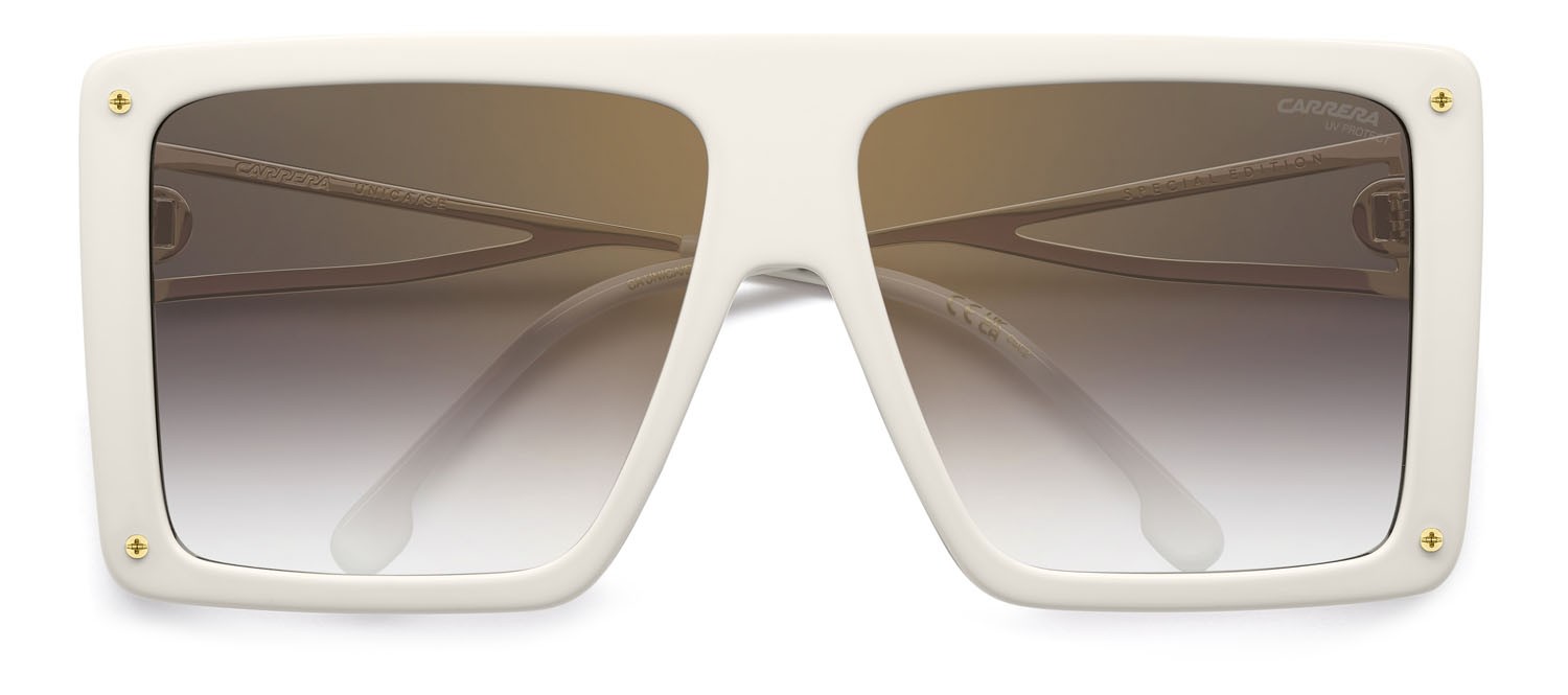 Sonnenbrillen Carrera Ca Unica/SE 207624 (SZJ YK) farbe ivory form rechteckig gläser gold mirror on burgundy shaded