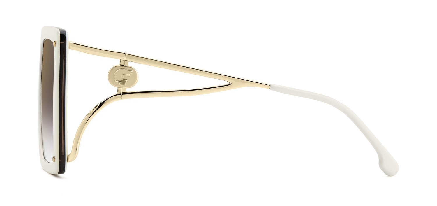 Sonnenbrillen Carrera Ca Unica/SE 207624 (SZJ YK) farbe ivory form rechteckig gläser gold mirror on burgundy shaded