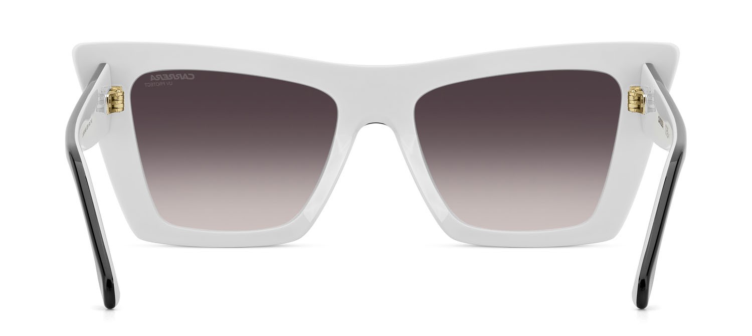 Occhiali da sole Carrera 3046/S 207626 (80S YK) colore black white forma rettangolare lenti gold mirror on burgundy shaded