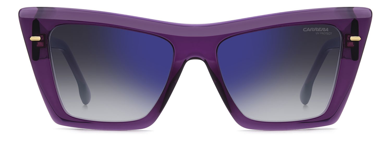 Sonnenbrillen Carrera 3046/S 207626 (B3V KM) farbe violet form rechteckig gläser grey mirror shaded