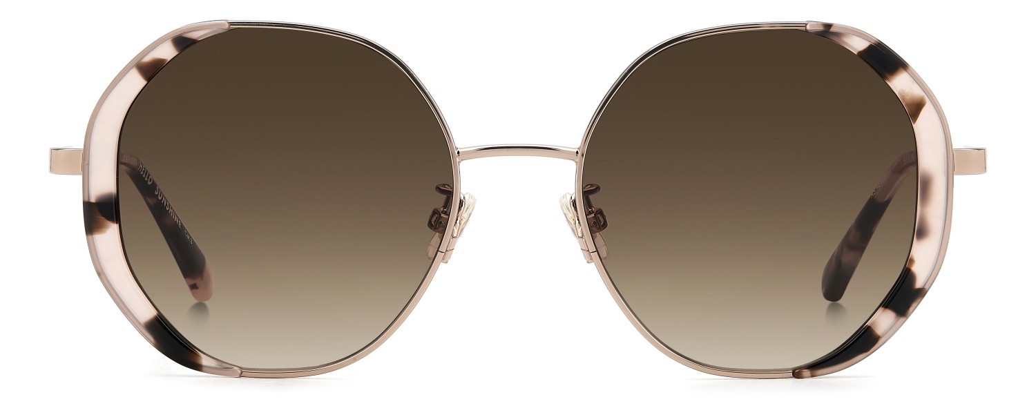 Sunglasses Kate Spade Ks Aeris/F 207630 000 HA color rose gold shape rectangle lenses brown shaded