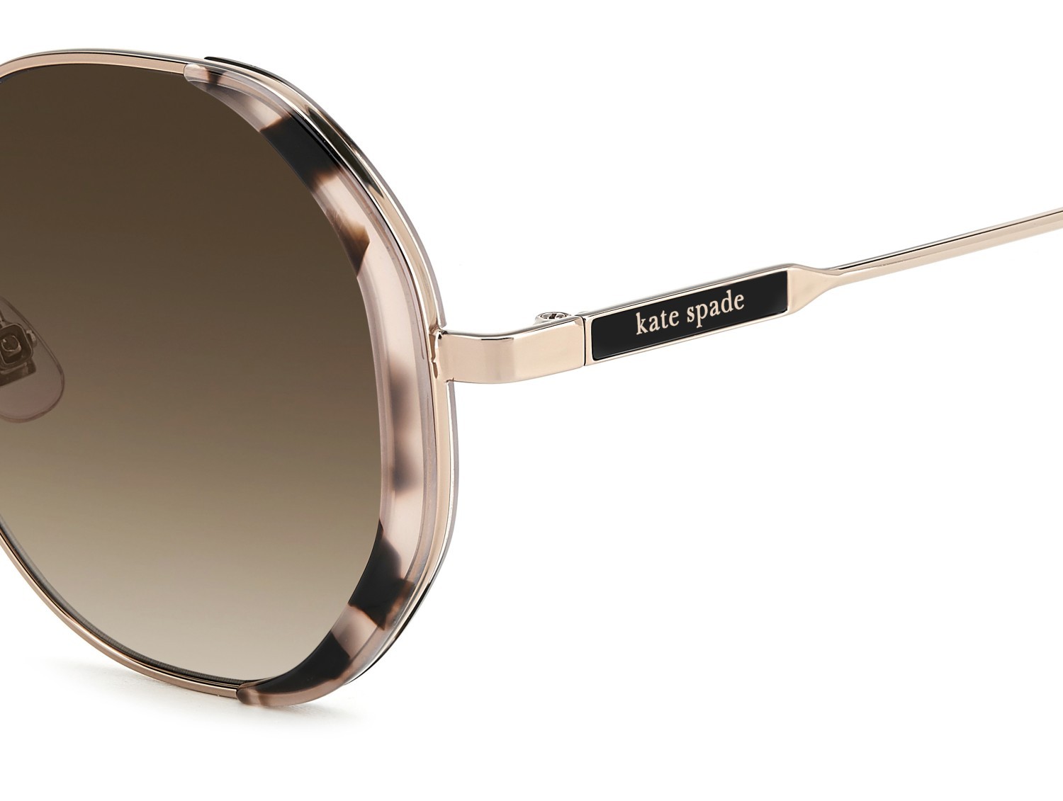 Sunglasses Kate Spade Ks Aeris/F 207630 000 HA color rose gold shape rectangle lenses brown shaded