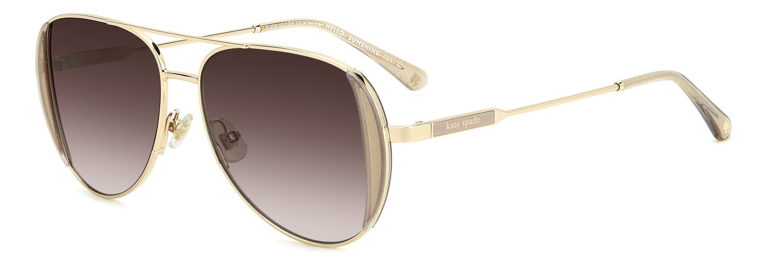 Sonnenbrillen Kate Spade Ks Navy/G 207633 4S4 LA farbe crystal gold glitter form navigator gläser brown shaded polarized