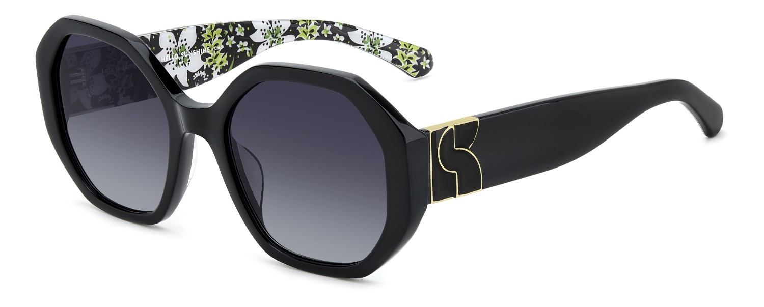 Sunglasses Kate Spade Ks Flynnie/G 207636 807 9O color black shape rectangle lenses dark grey shaded