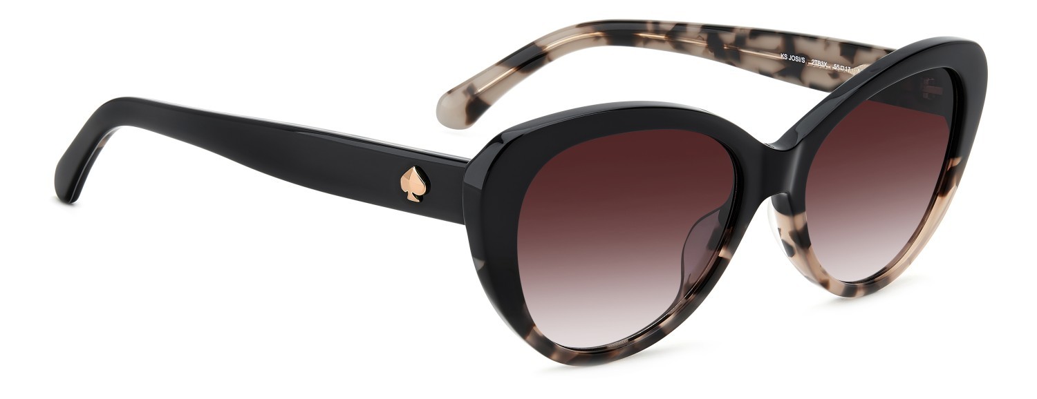 Sunglasses Kate Spade Ks Josi/S 207637 2TB 3X color black pink havana shape cat eye lenses pink doubleshade