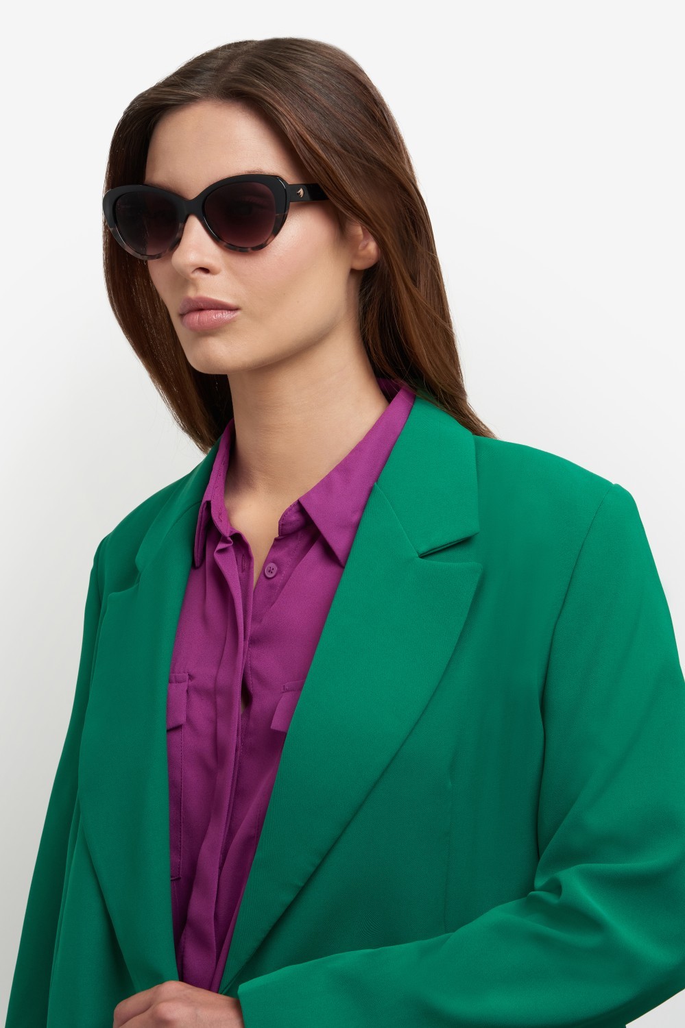 Sunglasses Kate Spade Ks Josi/S 207637 2TB 3X color black pink havana shape cat eye lenses pink doubleshade