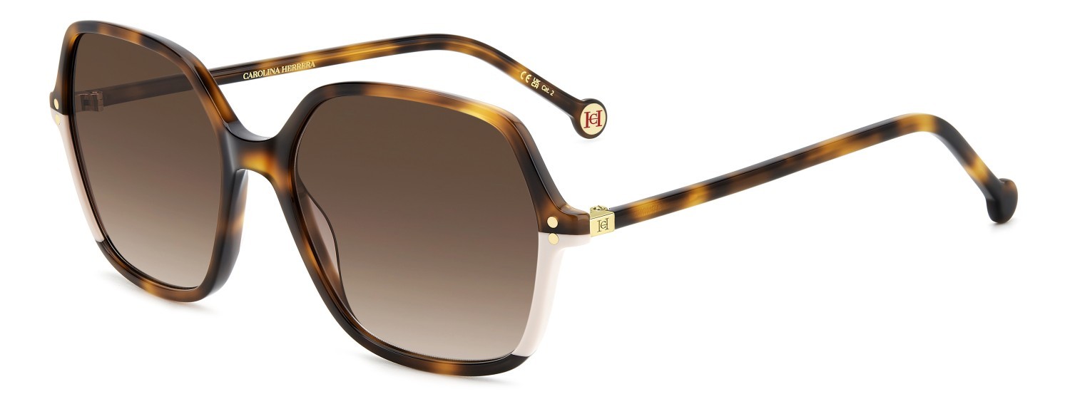 Occhiali da sole Carolina Herrera Her 0278/S 207638 086 HA colore havana forma quadrato lenti brown shaded