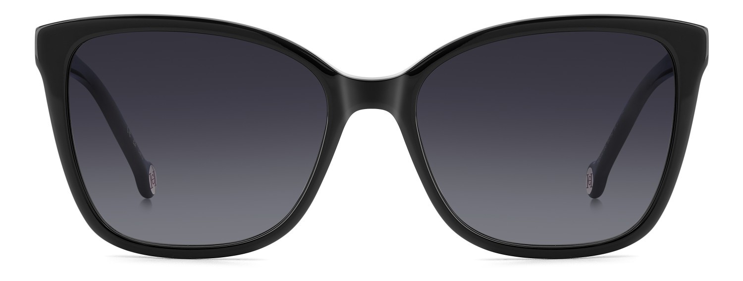 Occhiali da sole Carolina Herrera Her 0273/S 207639 807 9O colore black forma rettangolare lenti dark grey shaded