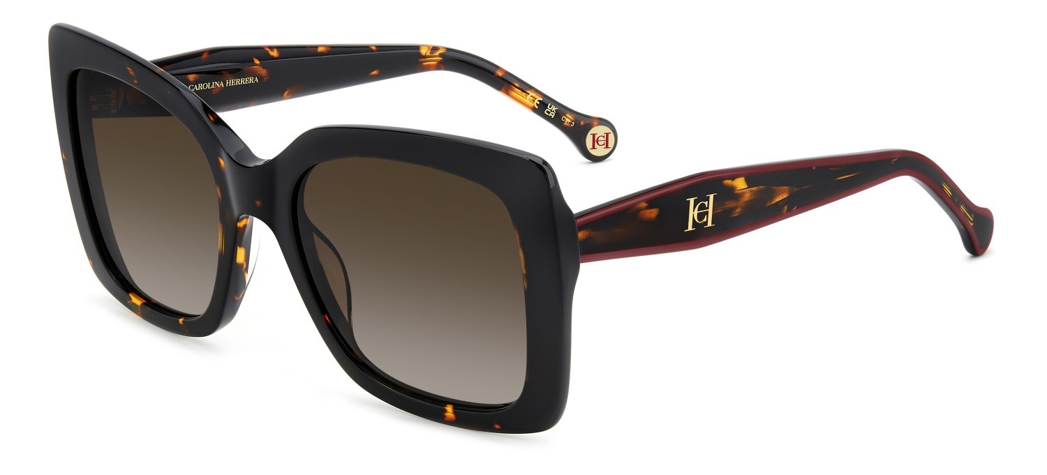 Occhiali da sole Carolina Herrera Her 0258/G 207643 086 HA colore havana forma quadrato lenti brown shaded