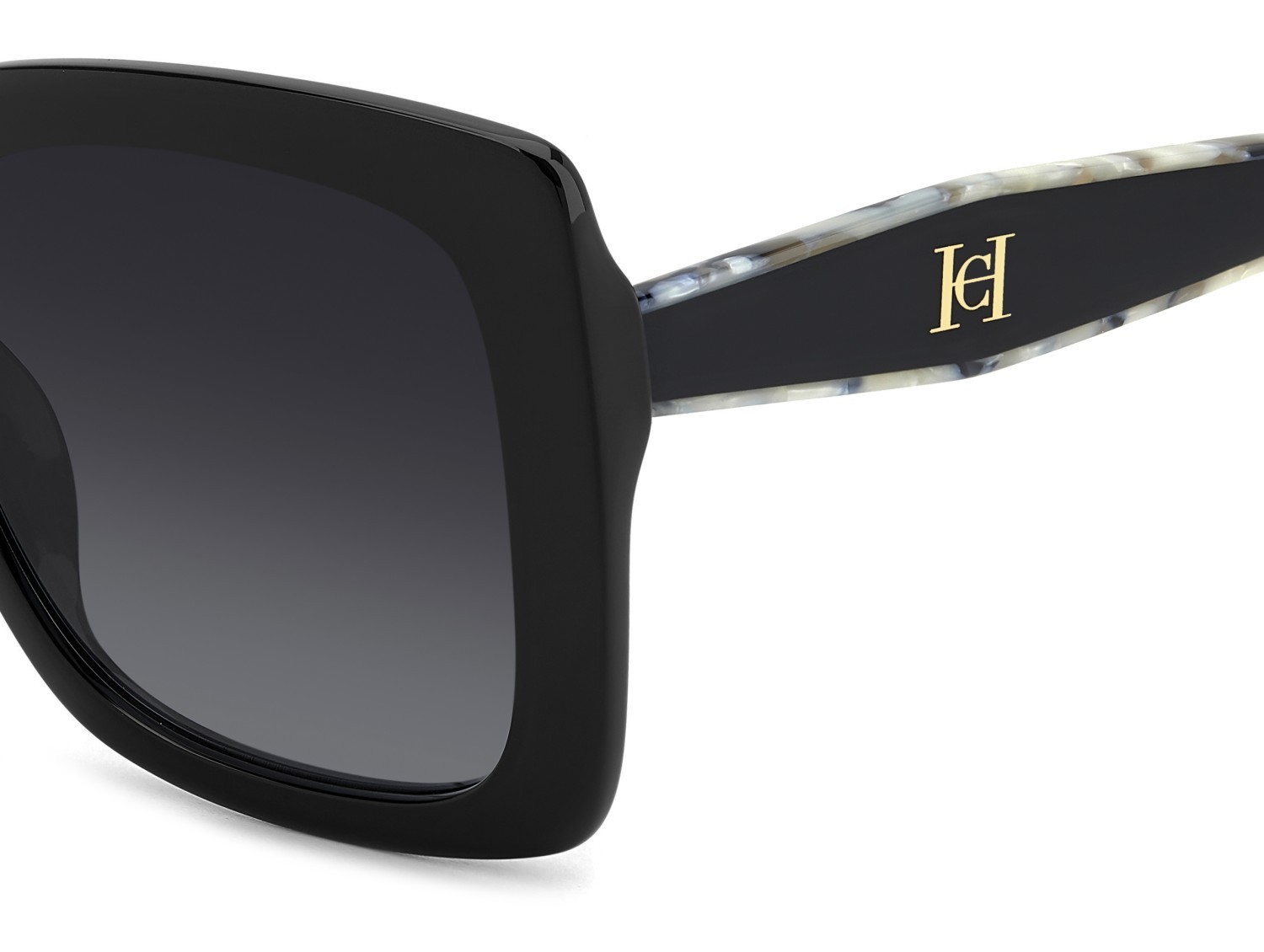 Occhiali da sole Carolina Herrera Her 0258/G 207643 807 9O colore black forma quadrato lenti dark grey shaded