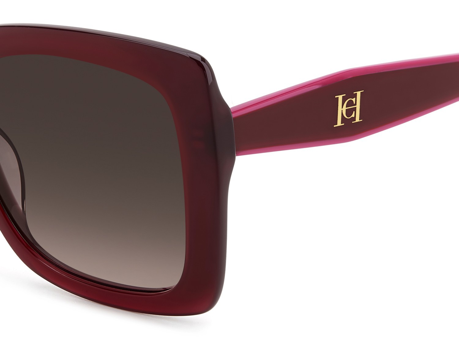 Occhiali da sole Carolina Herrera Her 0258/G 207643 LHF HA colore burgundy forma quadrato lenti brown shaded