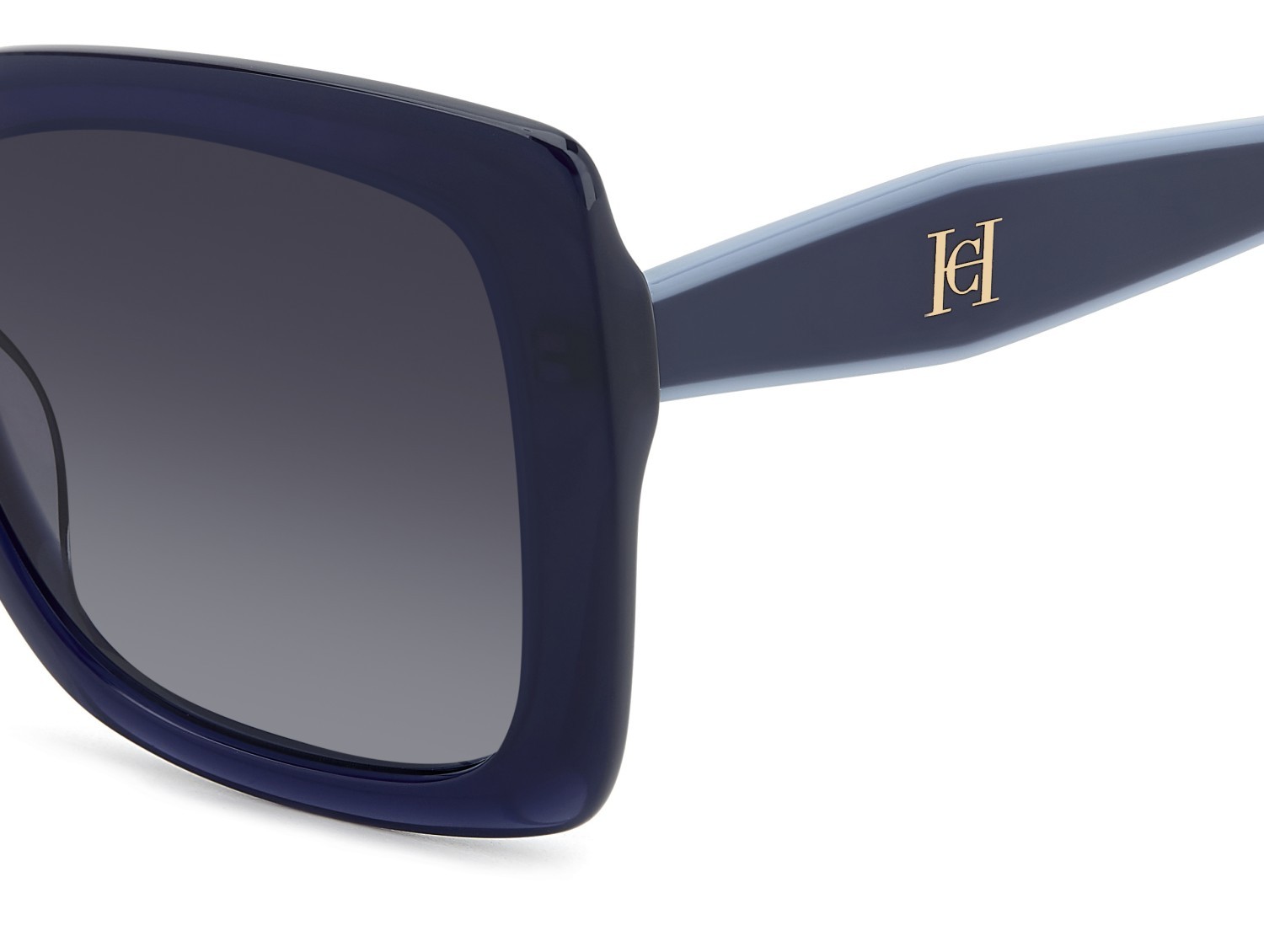 Sonnenbrillen Carolina Herrera Her 0258/G 207643 PJP 9O farbe blue form quadratisch gläser dark grey shaded