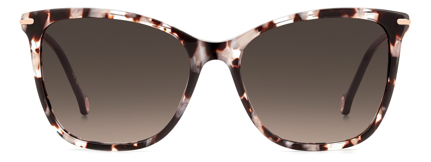 Occhiali da sole Carolina Herrera Her 0268/S 207644 0A0 HA colore pink havana red forma rettangolare lenti brown shaded