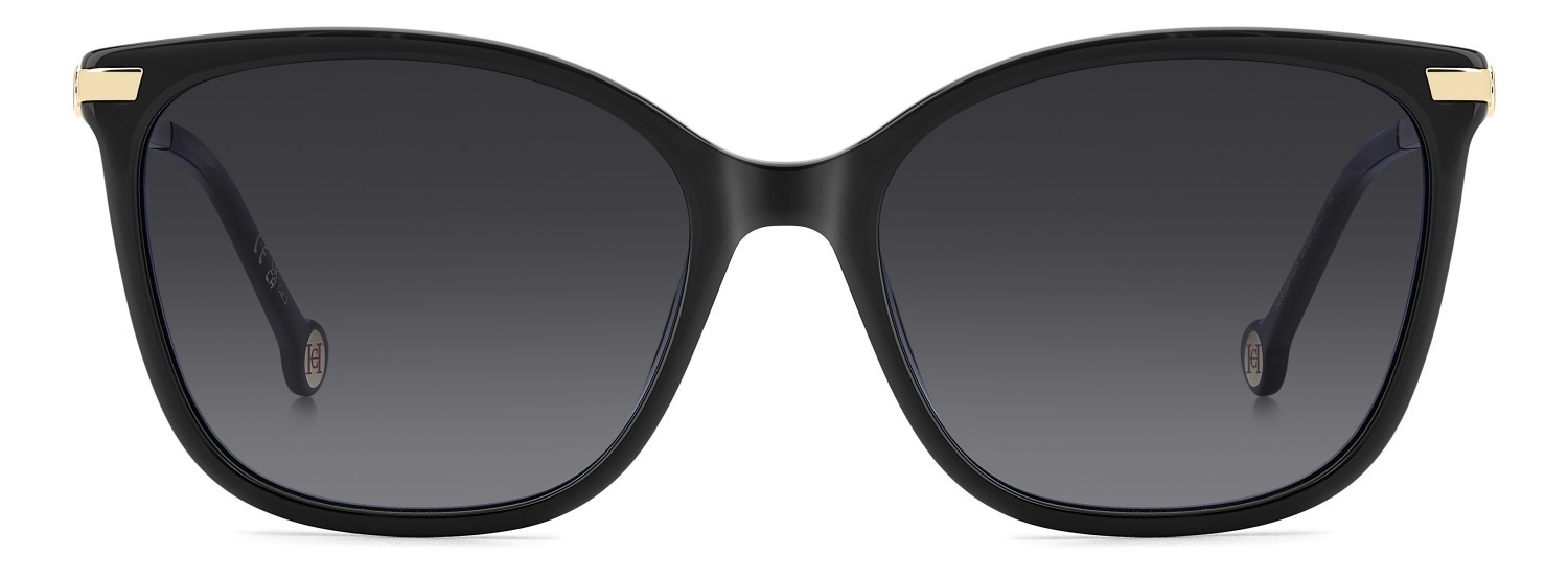 Occhiali da sole Carolina Herrera Her 0261/G 207645 807 9O colore black forma rettangolare lenti dark grey shaded