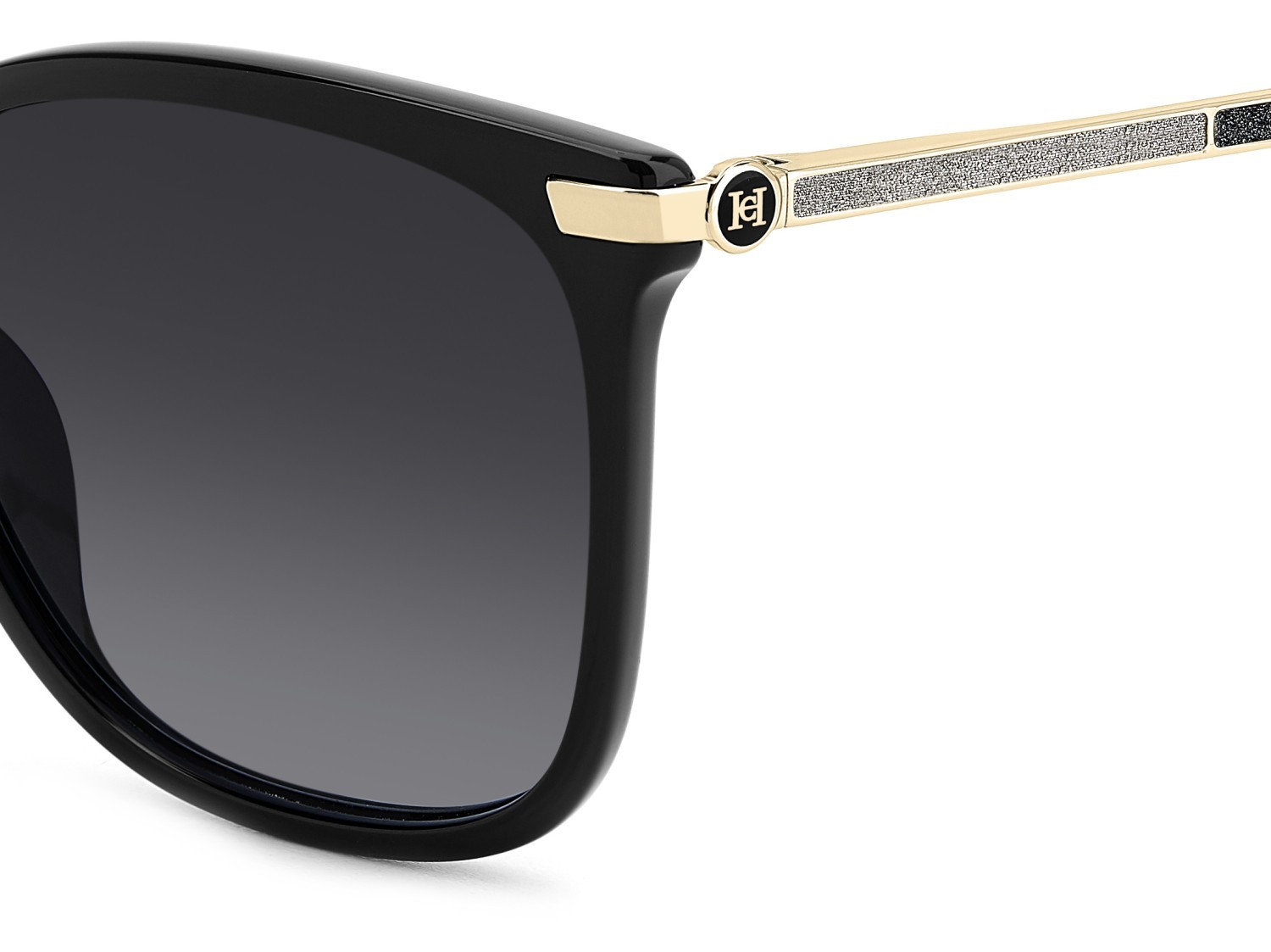 Occhiali da sole Carolina Herrera Her 0261/G 207645 807 9O colore black forma rettangolare lenti dark grey shaded