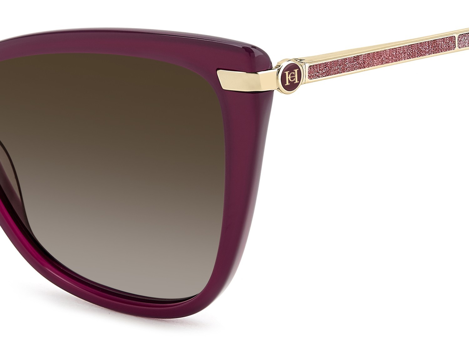Sonnenbrillen Carolina Herrera Her 0262/S 207646 QHO HA farbe cyclamen form rechteckig gläser brown shaded