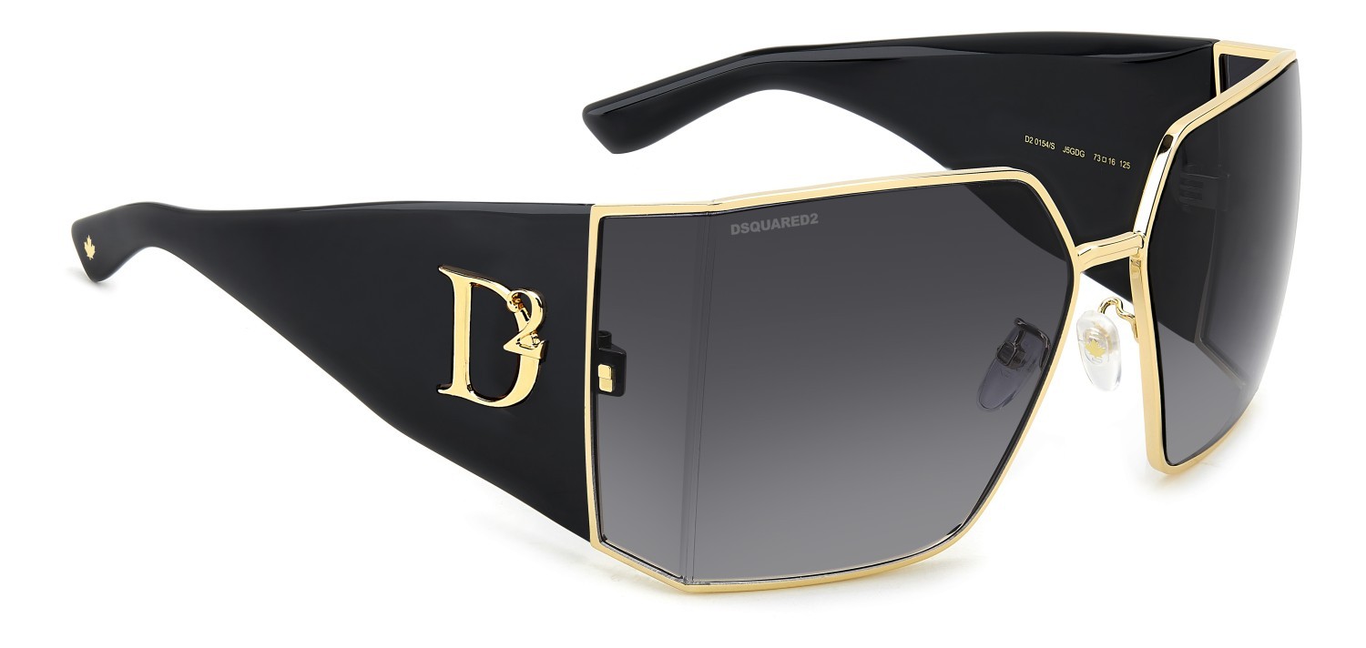 Sonnenbrillen Dsquared2 D2 0154/S 207654 000 9O farbe rose gold form quadratisch gläser dark grey shaded