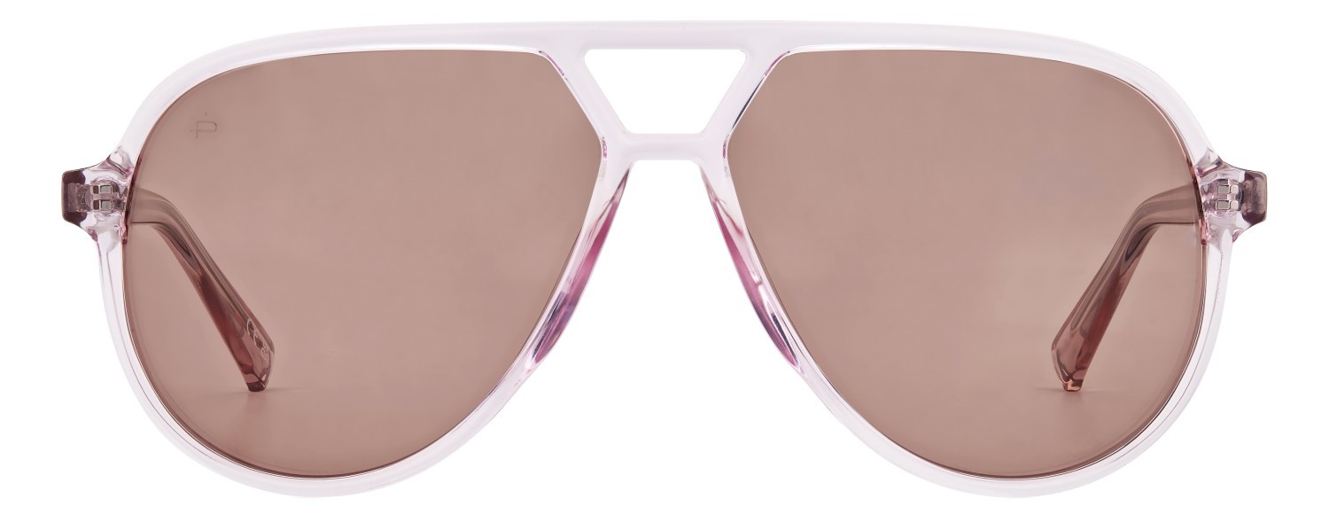 Sunglasses Privé Revaux Vault/S 207656 3DV 0F color crystal pink shape aviator lenses pink polarized