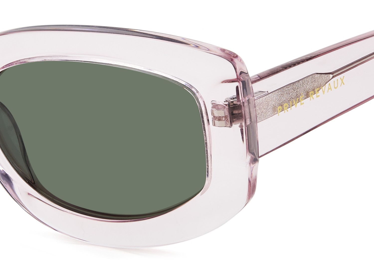 Sunglasses Privé Revaux Wynwood/S 207657 3DV UC color crystal pink shape oval lenses green polarized