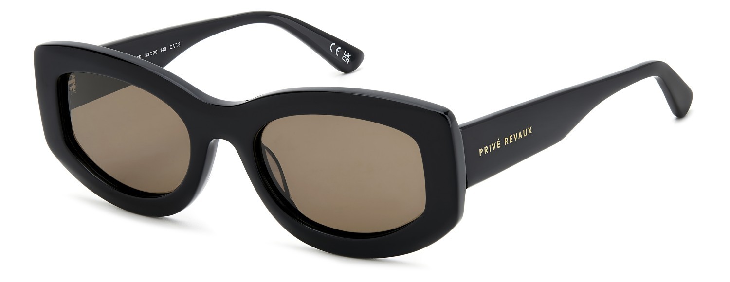 Sunglasses Privé Revaux Wynwood/S 207657 807 SP color black shape oval lenses bronze polarized