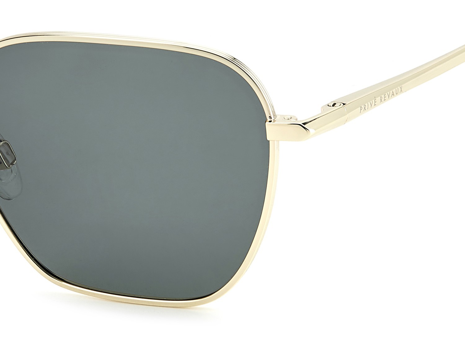 Sunglasses Privé Revaux Timber/S 207659 PEF UC color gold green shape square lenses green polarized