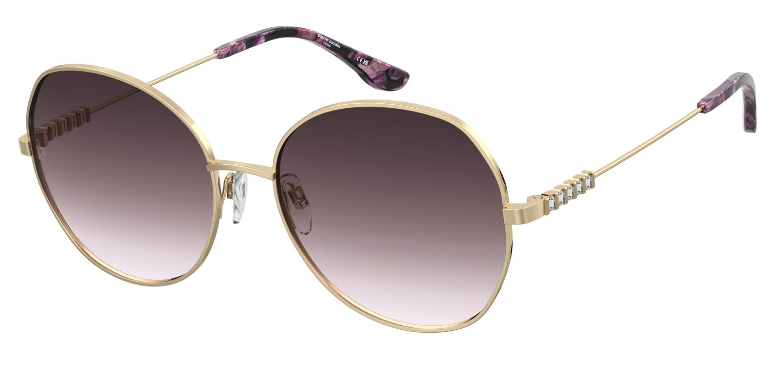 Sunglasses Pierre Cardin P.c. 8919/S 207687 BSU DG color violet gold shape cat eye lenses grey doubleshade