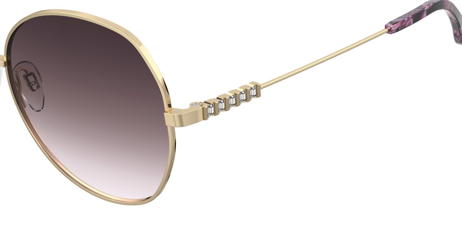 Sunglasses Pierre Cardin P.c. 8919/S 207687 BSU DG color violet gold shape cat eye lenses grey doubleshade