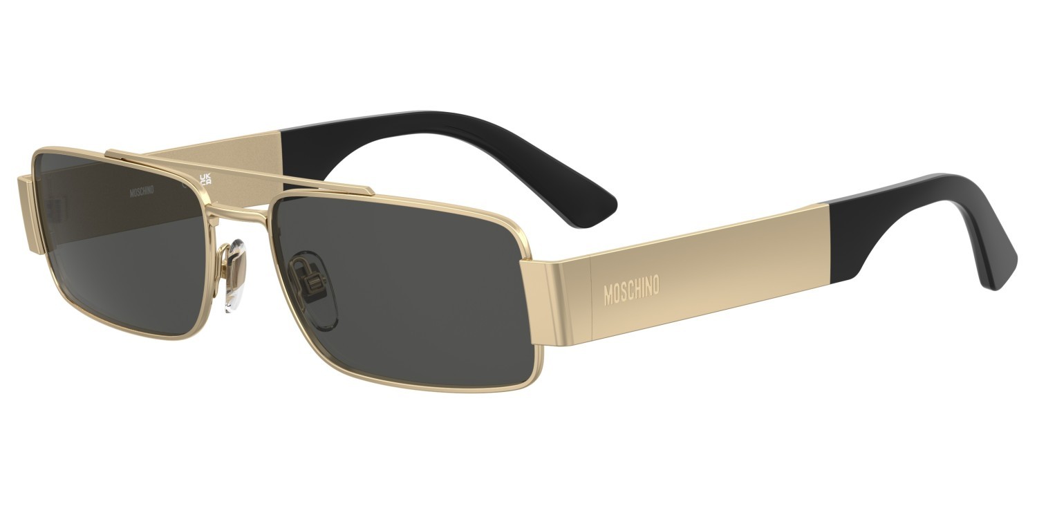 Occhiali da sole Moschino Mos184/S 207690 000 IR colore rose gold forma rettangolare lenti grey