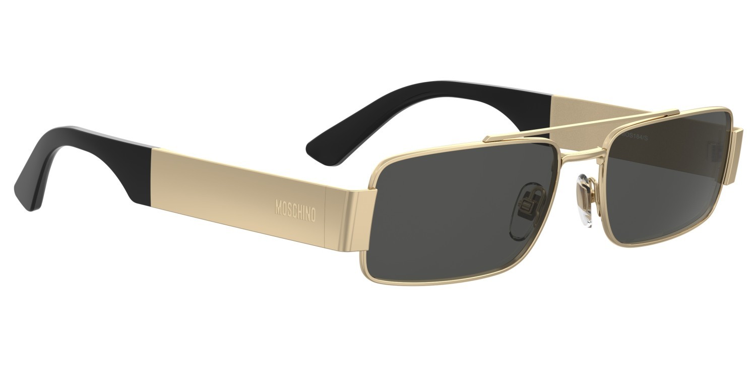 Occhiali da sole Moschino Mos184/S 207690 000 IR colore rose gold forma rettangolare lenti grey