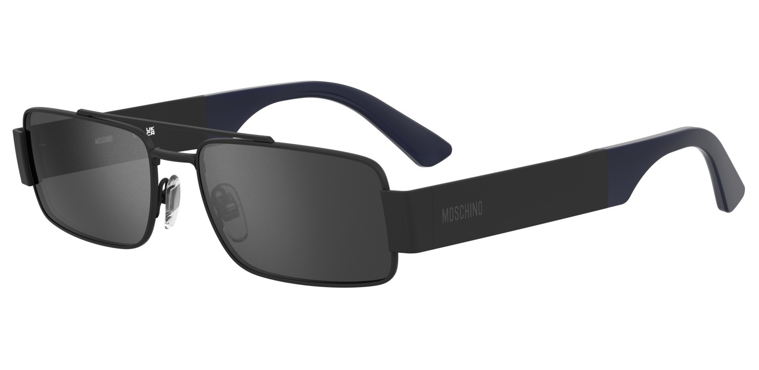 Sonnenbrillen Moschino Mos184/S 207690 003 T4 farbe matte black form rechteckig gläser silver mirror