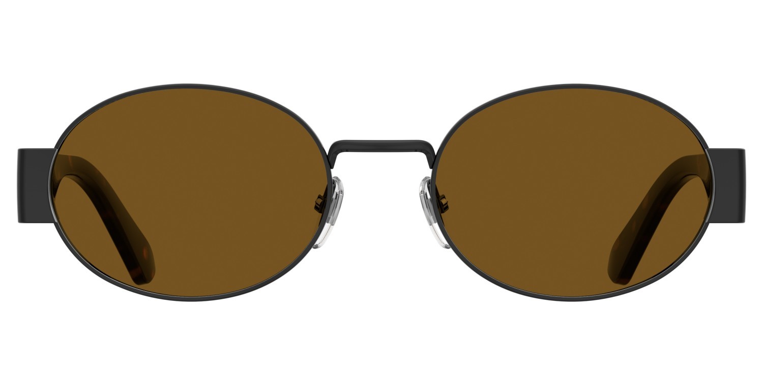 Occhiali da sole Moschino Mos185/S 207691 807 70 colore black forma ovale lenti brown