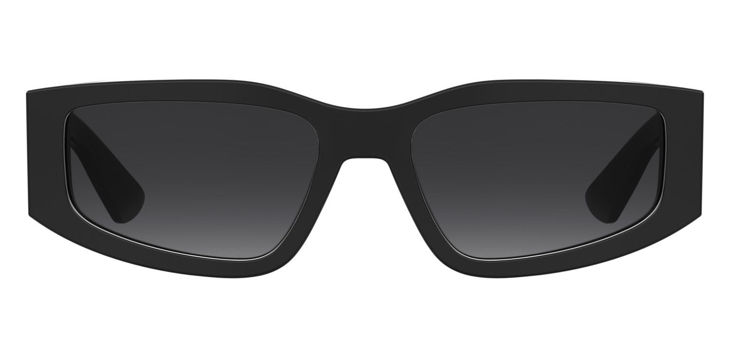 Occhiali da sole Moschino Mos186/S 207693 807 9O colore black forma rettangolare lenti dark grey shaded