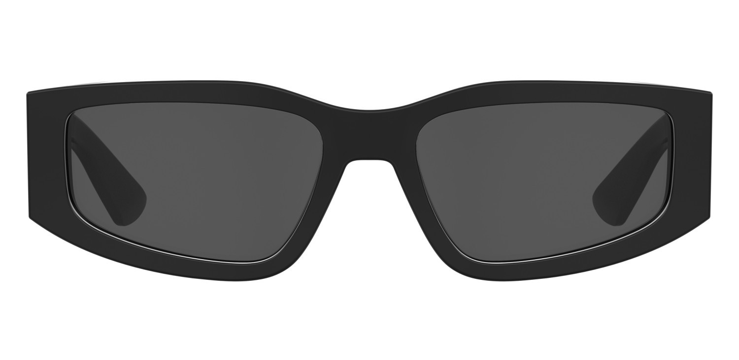 Occhiali da sole Moschino Mos186/S 207693 807 IR colore black forma rettangolare lenti grey