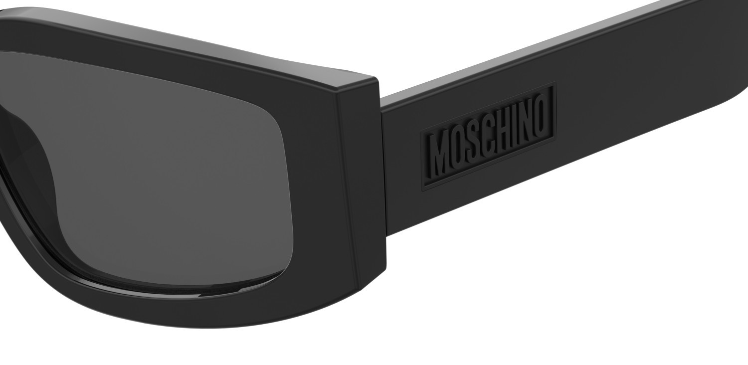 Occhiali da sole Moschino Mos186/S 207693 807 IR colore black forma rettangolare lenti grey
