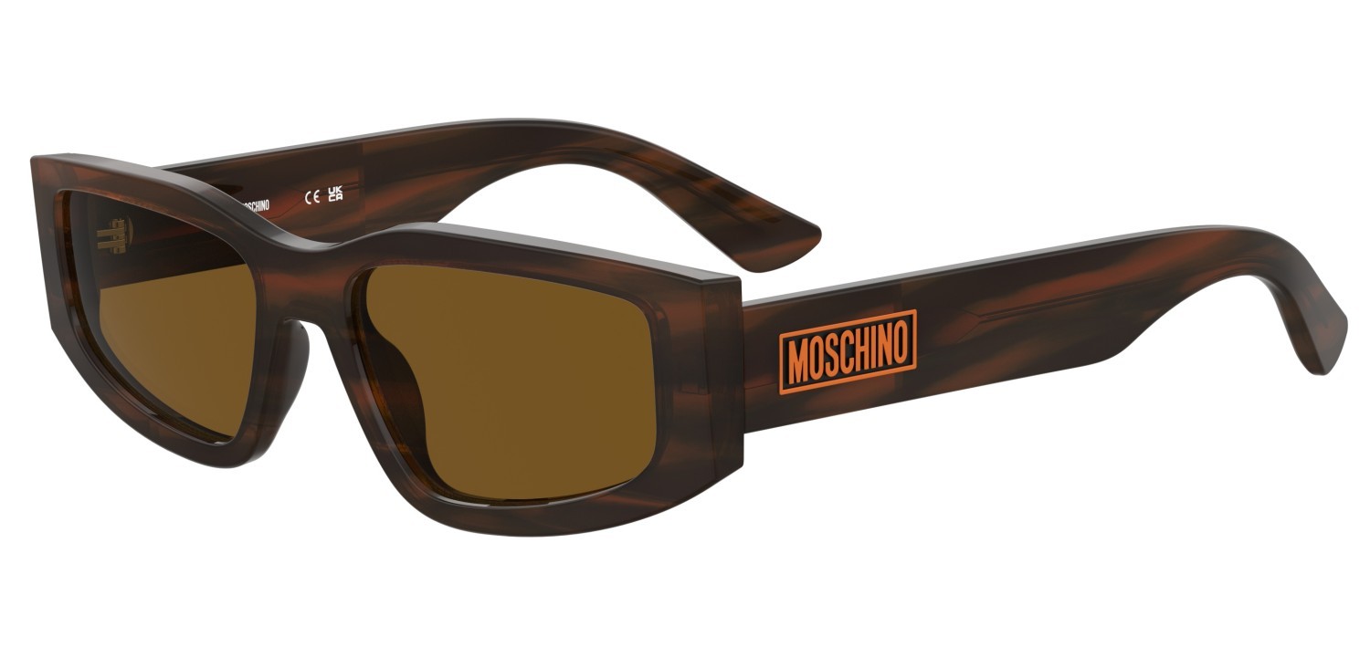 Sonnenbrillen Moschino Mos186/S 207693 EX4 70 farbe brown horn form rechteckig gläser brown