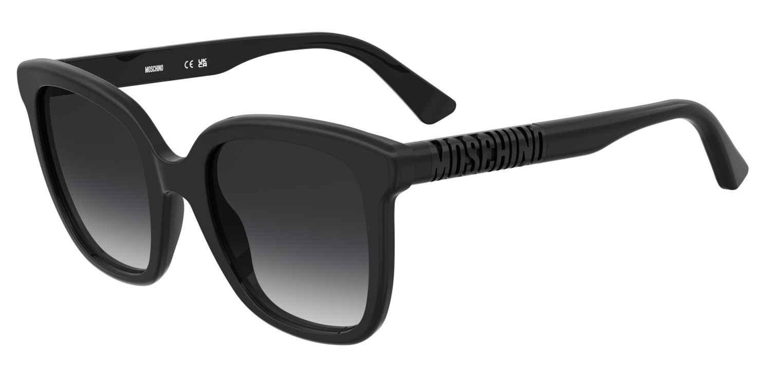 Sonnenbrillen Moschino Mos178/S 207696 807 9O farbe black form quadratisch gläser dark grey shaded
