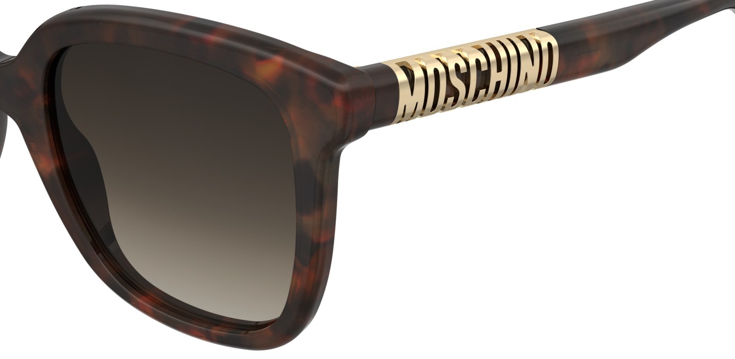 Sonnenbrillen Moschino Mos178/S 207696 EPZ HA farbe yellow havana form quadratisch gläser brown shaded