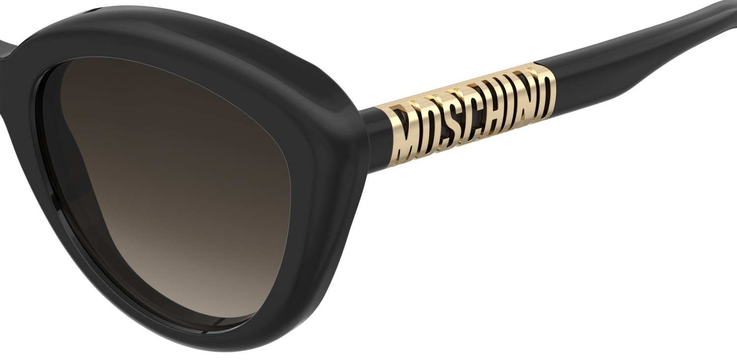 Sunglasses Moschino Mos179/S 207697 807 HA color black shape cat eye lenses brown shaded