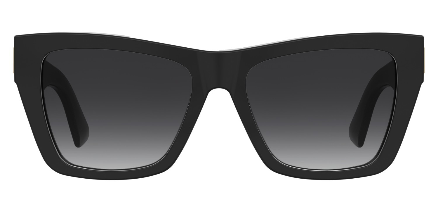 Occhiali da sole Moschino Mos181/S 207698 807 9O colore black forma rettangolare lenti dark grey shaded