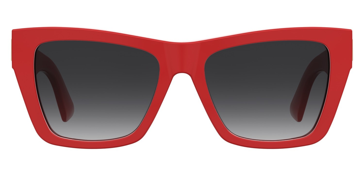 Sonnenbrillen Moschino Mos181/S 207698 C9A 9O farbe red form rechteckig gläser dark grey shaded