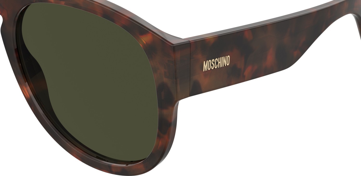 Occhiali da sole Moschino Mos176/S 207699 086 QT colore havana forma aviator lenti green