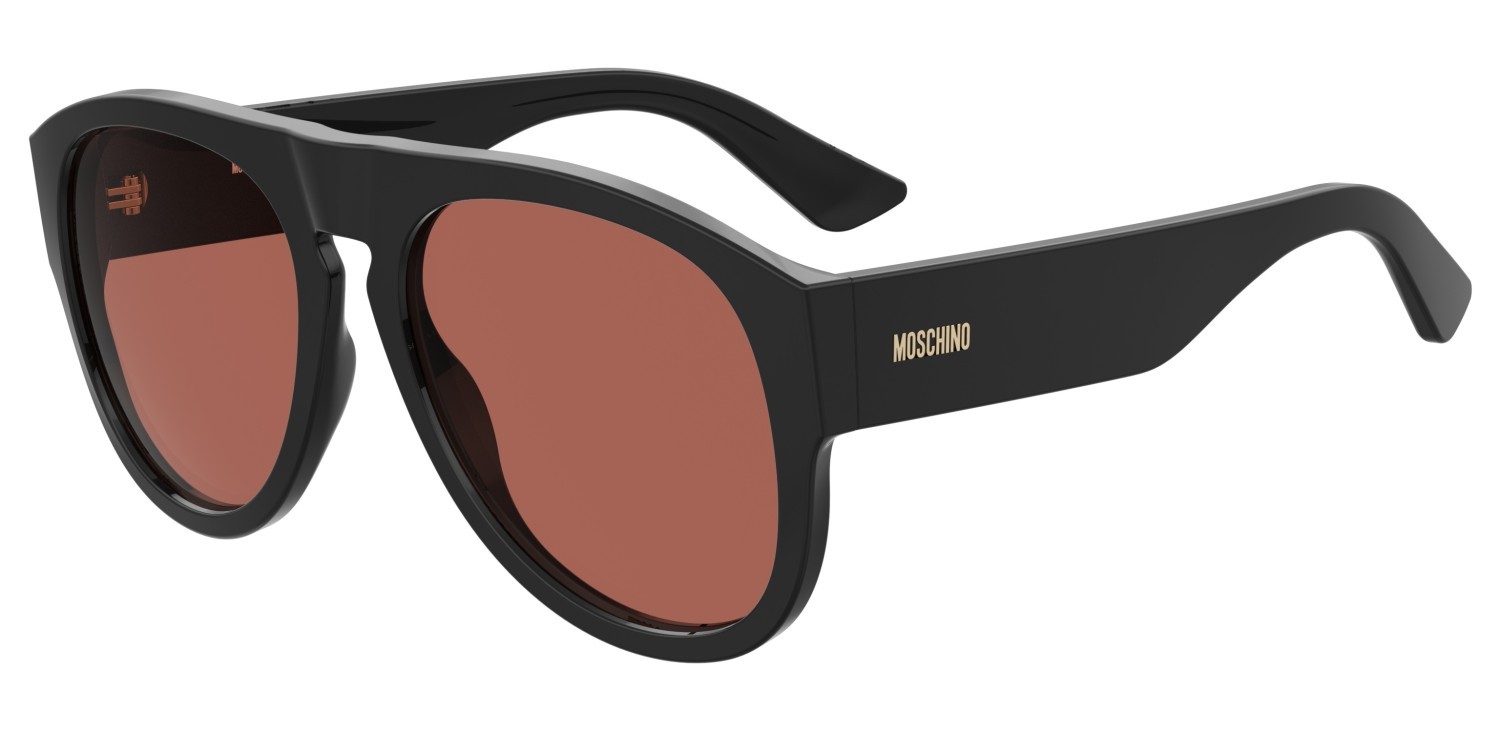 Occhiali da sole Moschino Mos176/S 207699 807 U1 colore black forma aviator lenti pink