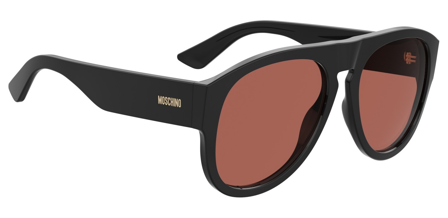 Occhiali da sole Moschino Mos176/S 207699 807 U1 colore black forma aviator lenti pink