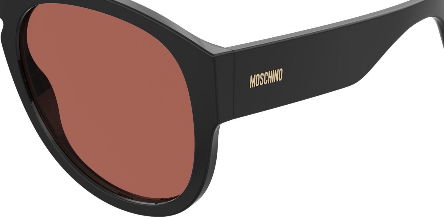 Occhiali da sole Moschino Mos176/S 207699 807 U1 colore black forma aviator lenti pink